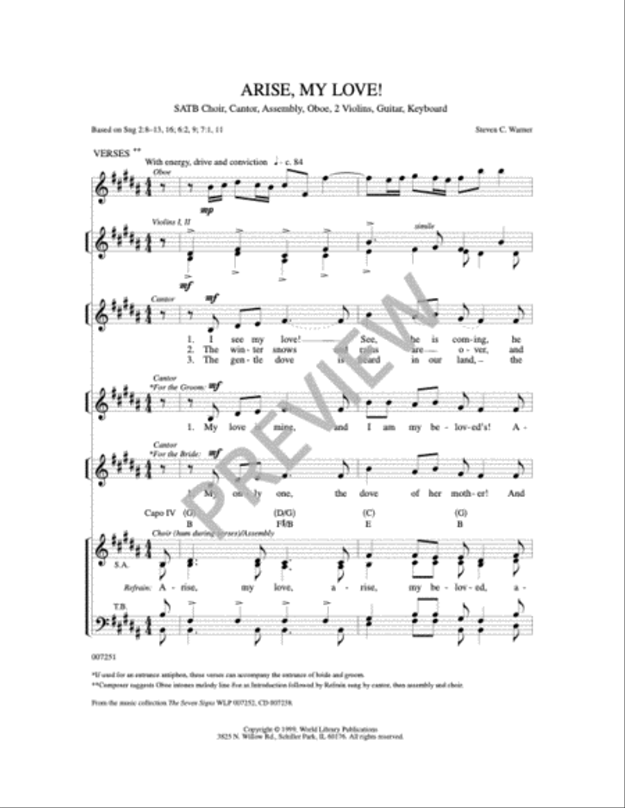 Arise My Love/Song of Solomon 4-Part scores gallery preview page 2