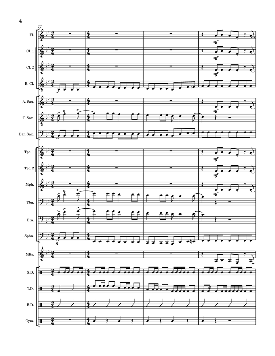 Does Your Mother Know Marching Band scores gallery preview page 4