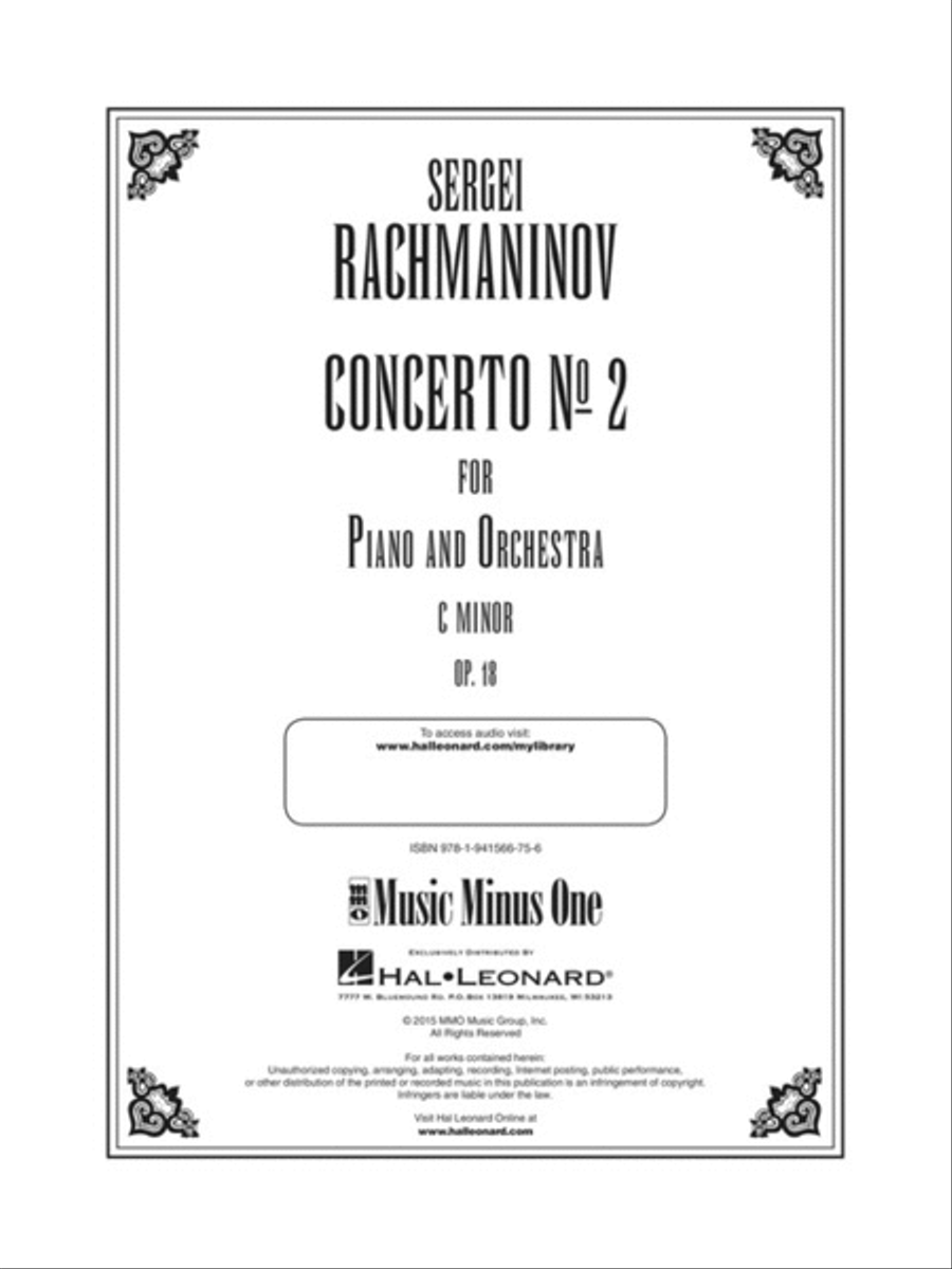 Rachmaninov – Concerto No. 2 in C Minor, Op. 18 Piano Solo scores gallery preview page 2