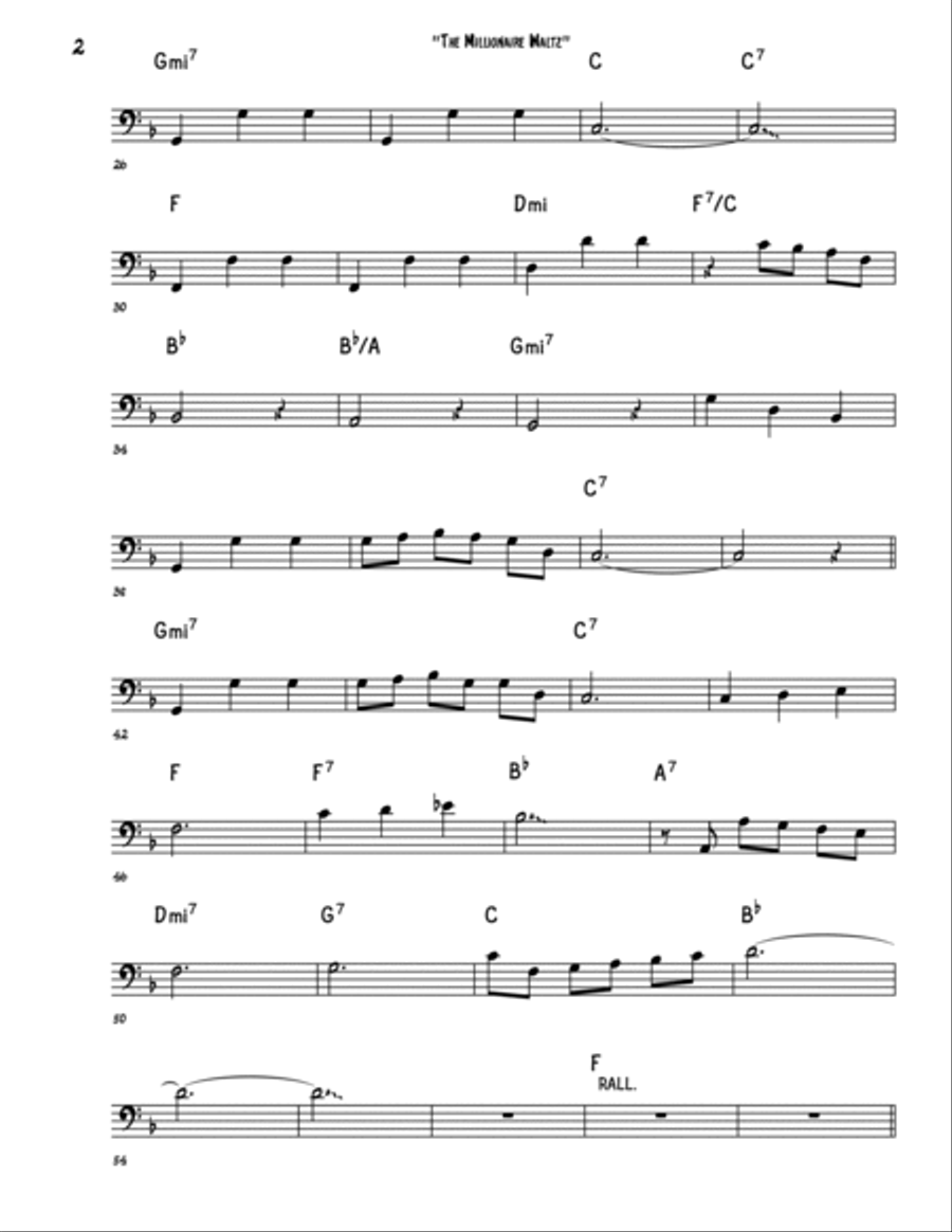 The Millionaire Waltz Bass Guitar scores gallery preview page 2