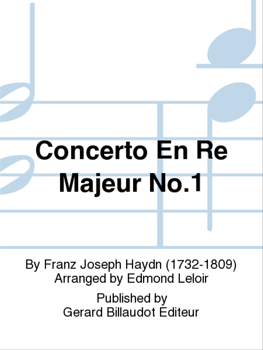 Concerto En Re Majeur No. 1 Chamber Music scores gallery preview page 1