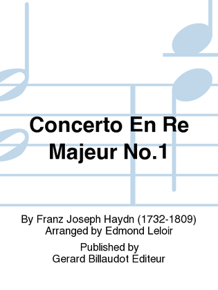 Book cover for Concerto En Re Majeur No. 1