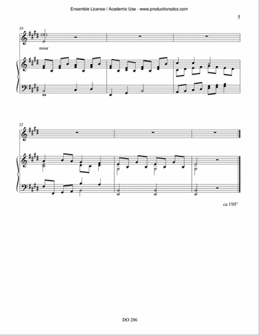 Le feu et la cendre Voice Solo scores gallery preview page 5