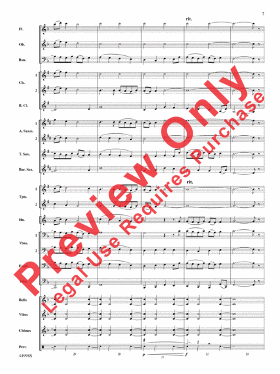 Ave Maria Concert Band scores gallery preview page 16