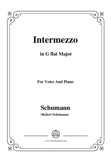 Schumann-Intermezzo,in G flat Major,for Voice and Piano image number null