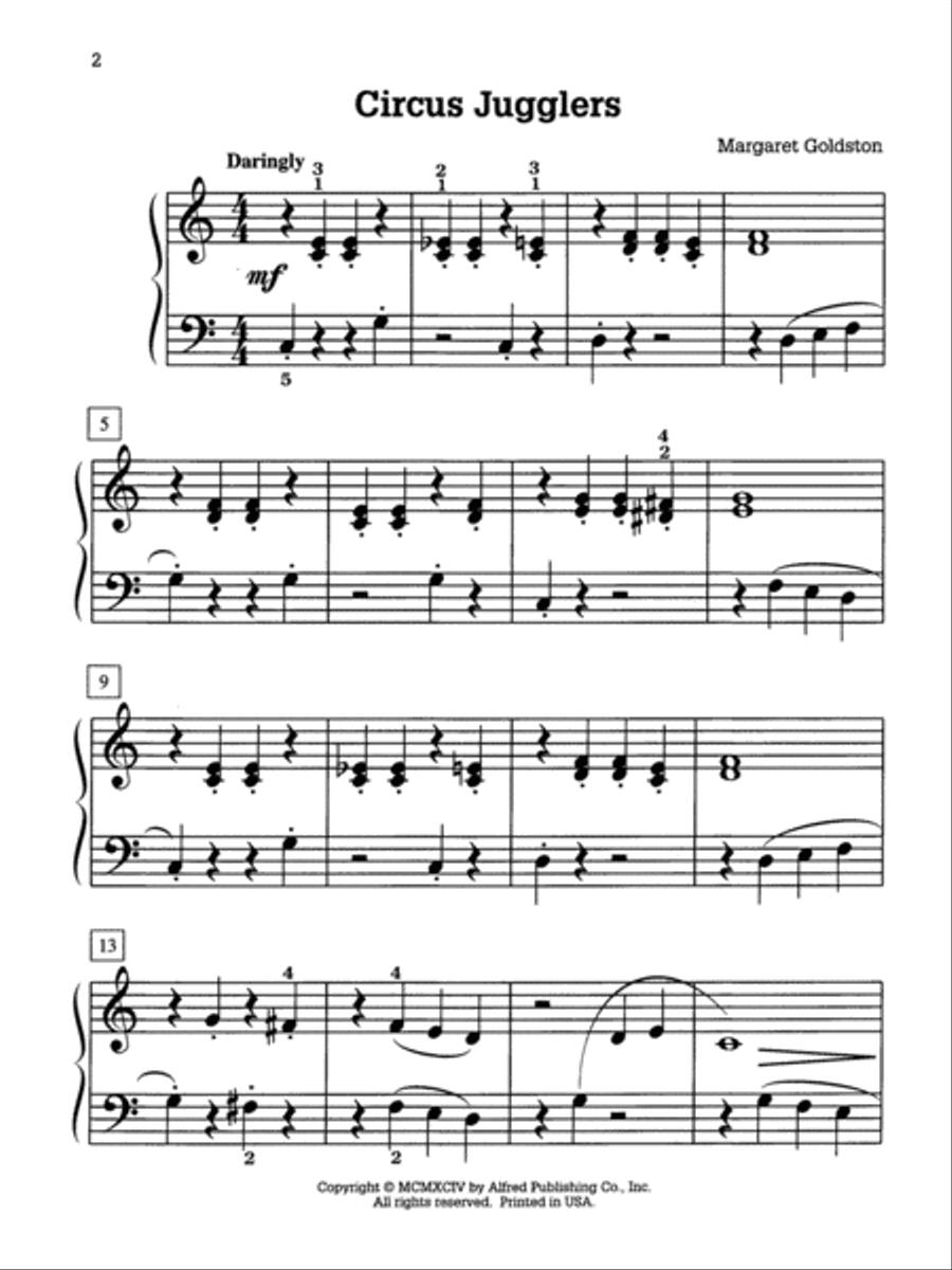 Circus Jugglers Easy Piano scores gallery preview page 2