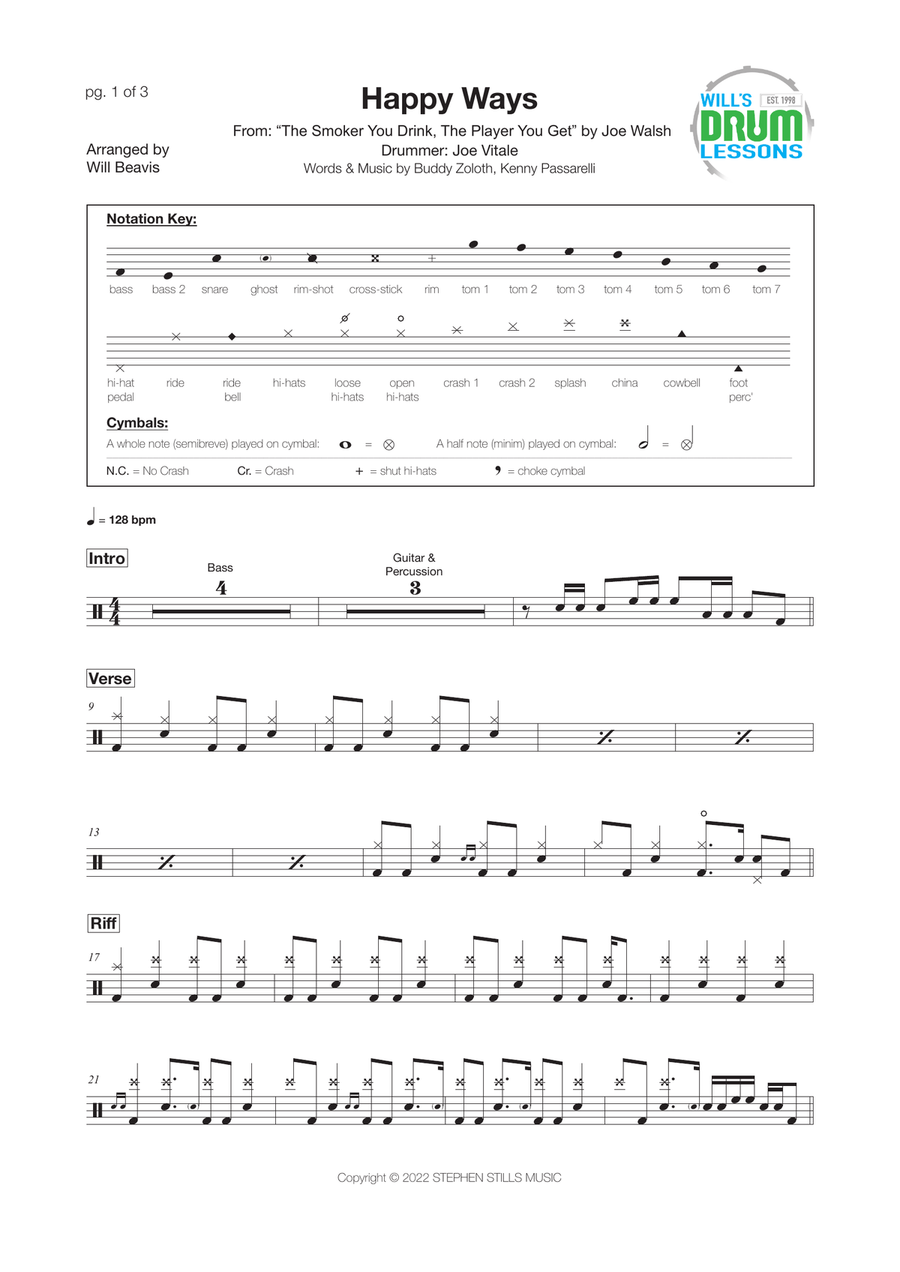 Happy Ways Drum Set scores gallery preview page 1
