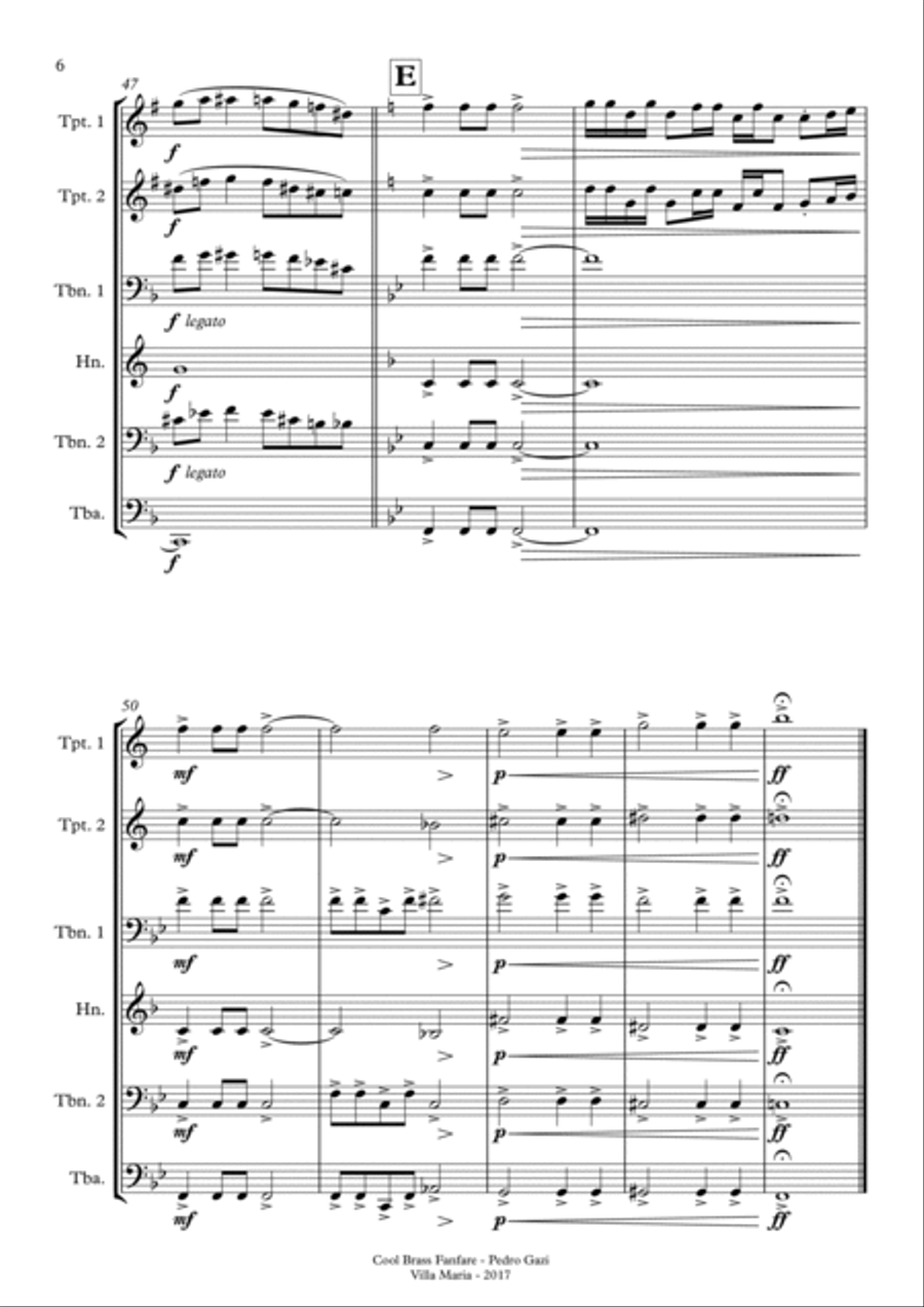 Cool Brass Fanfare Cool Brass Fanfare Large Ensemble scores gallery preview page 6