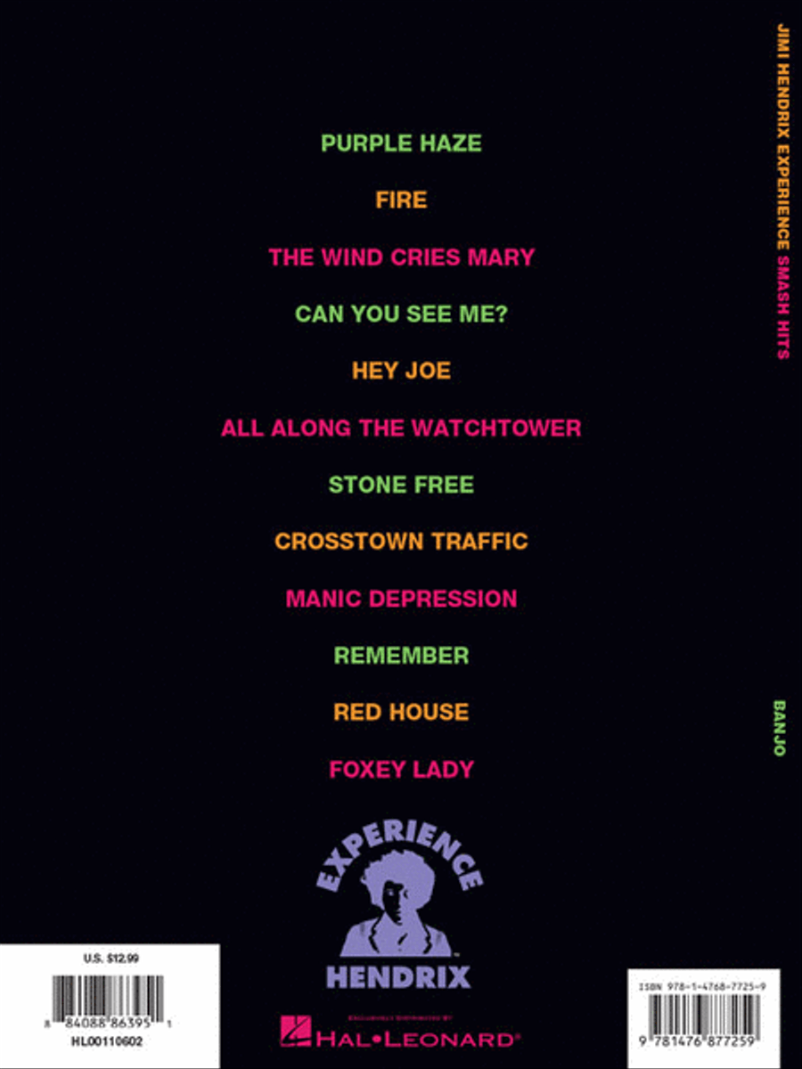 Jimi Hendrix - Smash Hits for Banjo Guitar Tablature scores gallery preview page 6