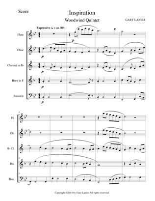 INSPIRATION (Woodwind Quintet Score and Parts)