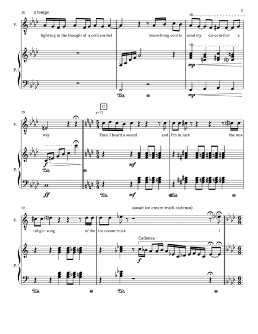 A Childhood Ice Cream Truck Story Piano Duet scores gallery preview page 3