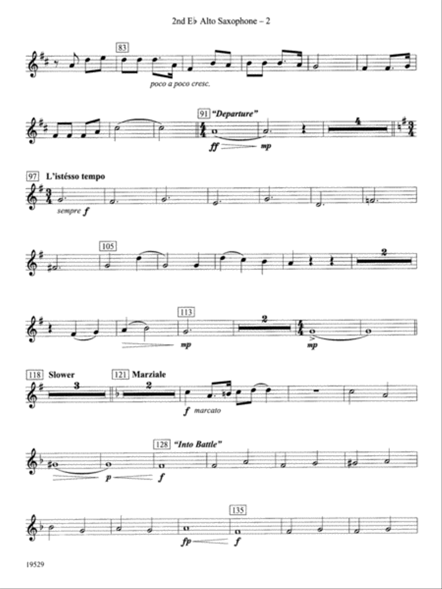 The Road Unknown: 2nd E-flat Alto Saxophone Concert Band scores gallery preview page 2