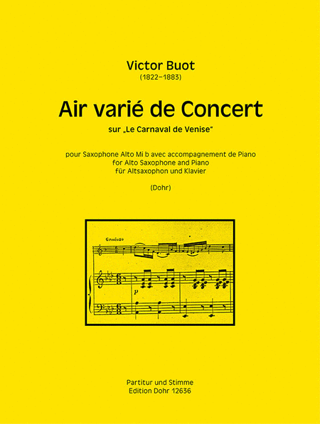 Air varié de Concert sur "Le Carnaval de Venise" für Altsaxophon und Klavier