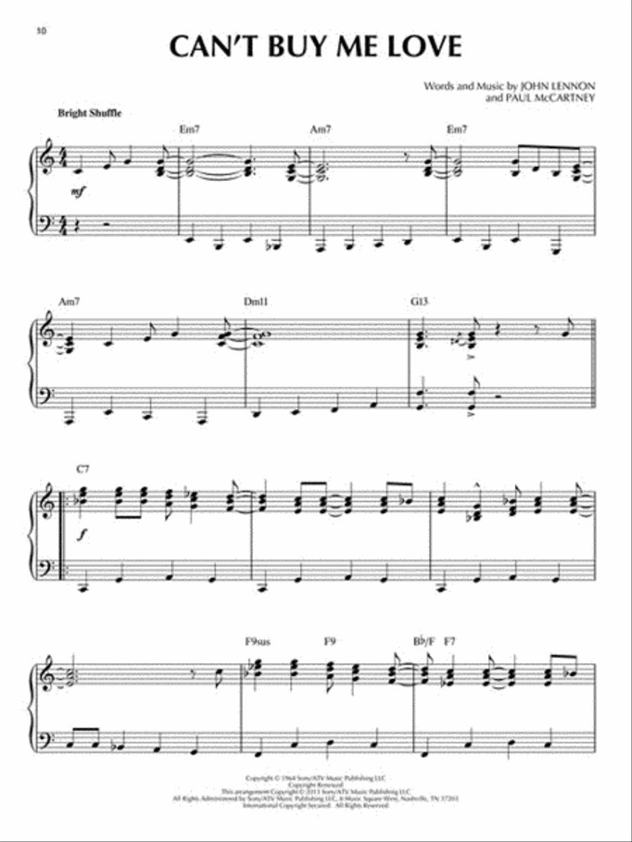 The Beatles Piano Solo scores gallery preview page 3
