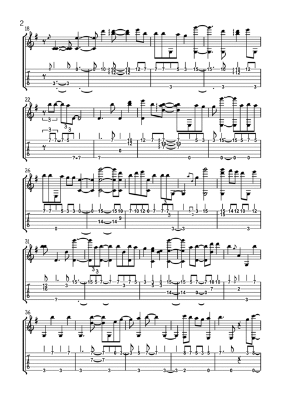 Counting My Blessings Guitar Tablature scores gallery preview page 2