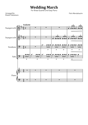 Wedding March (For Brass Quartet and Easy Piano)