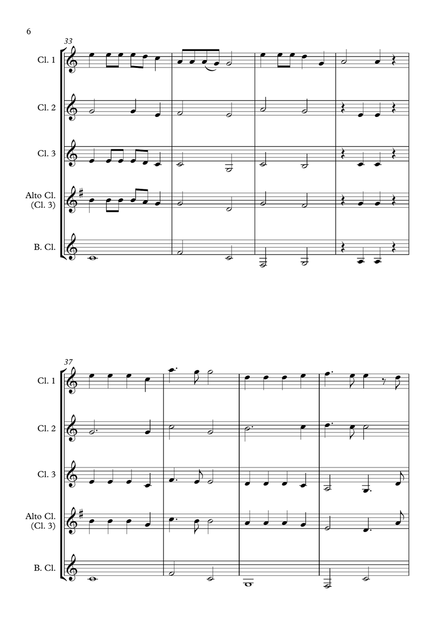 Nancy Mulligan Clarinet Quartet scores gallery preview page 6