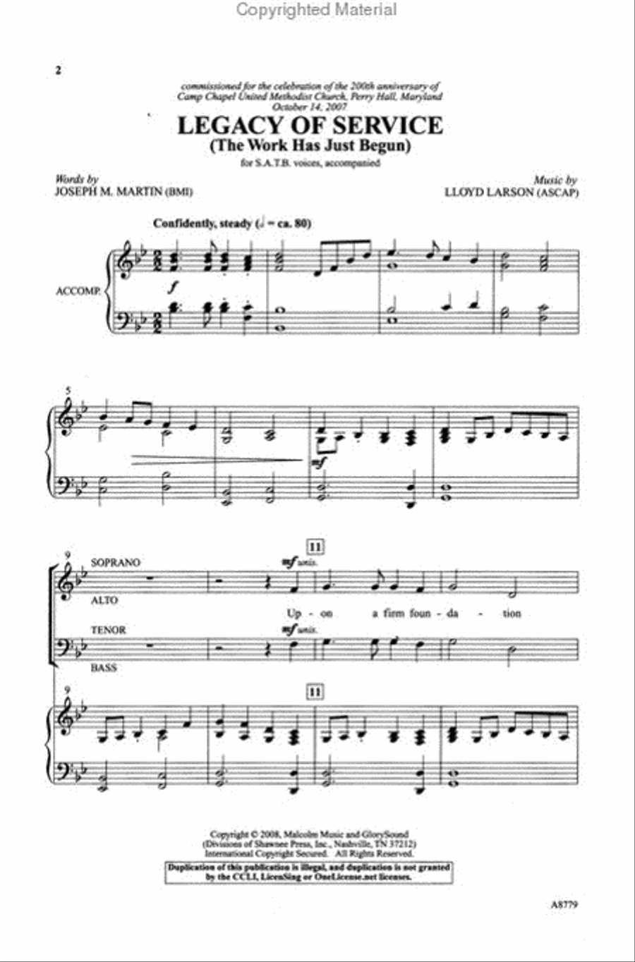 Legacy of Service 4-Part scores gallery preview page 2