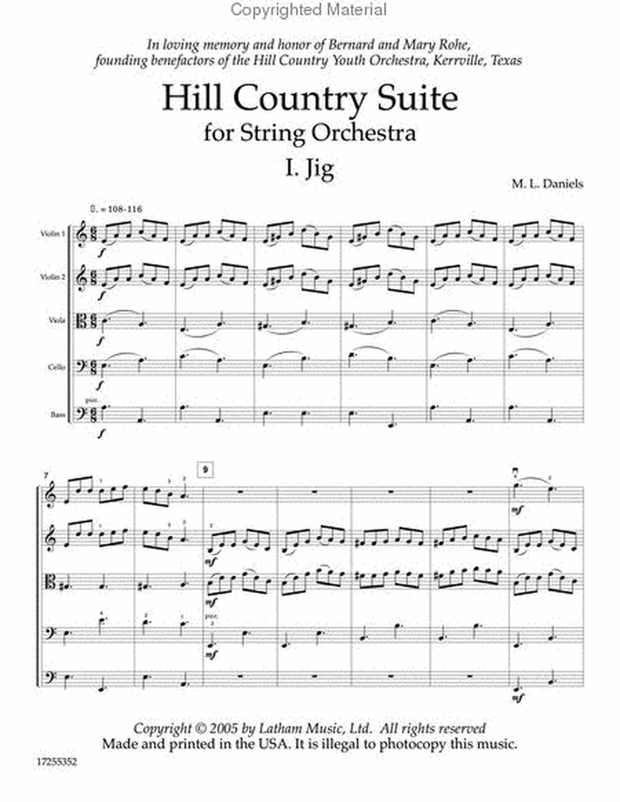 Hill Country Suite for String Orchestra image number null