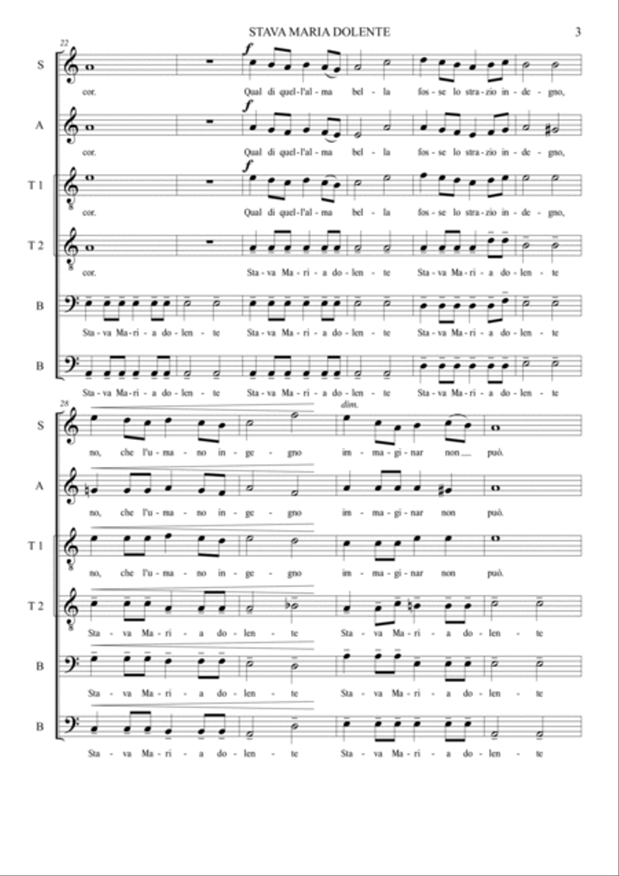 STAVA MARIA DOLENTE A Cappella scores gallery preview page 3