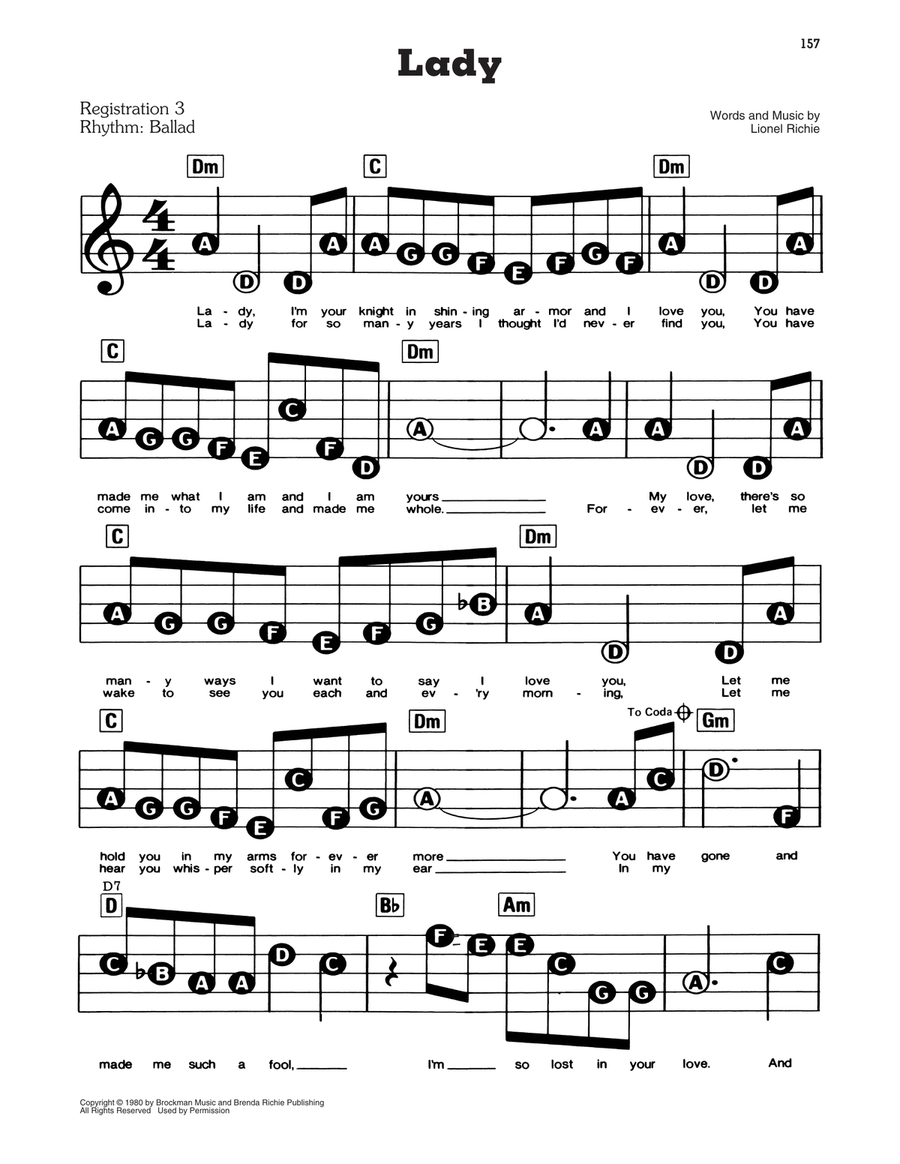 Lady Electronic Keyboard scores gallery preview page 1