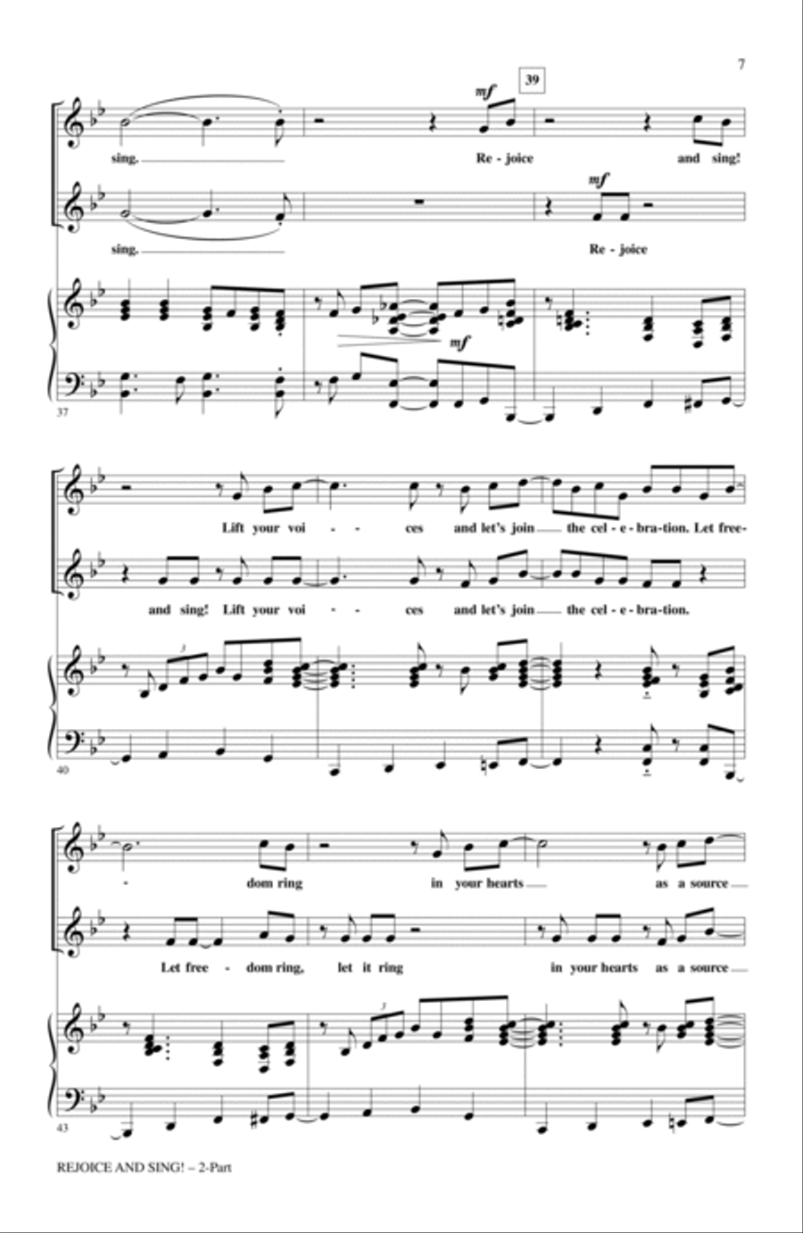Rejoice And Sing! 2-Part scores gallery preview page 5