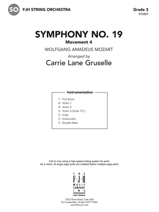Book cover for Symphony No. 19: Score