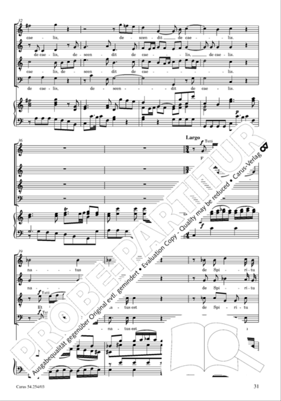 Missa Sancti Hieronymi 4-Part scores gallery preview page 32