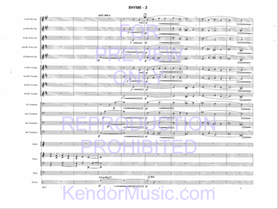Rhyme (Full Score) Jazz Ensemble scores gallery preview page 4