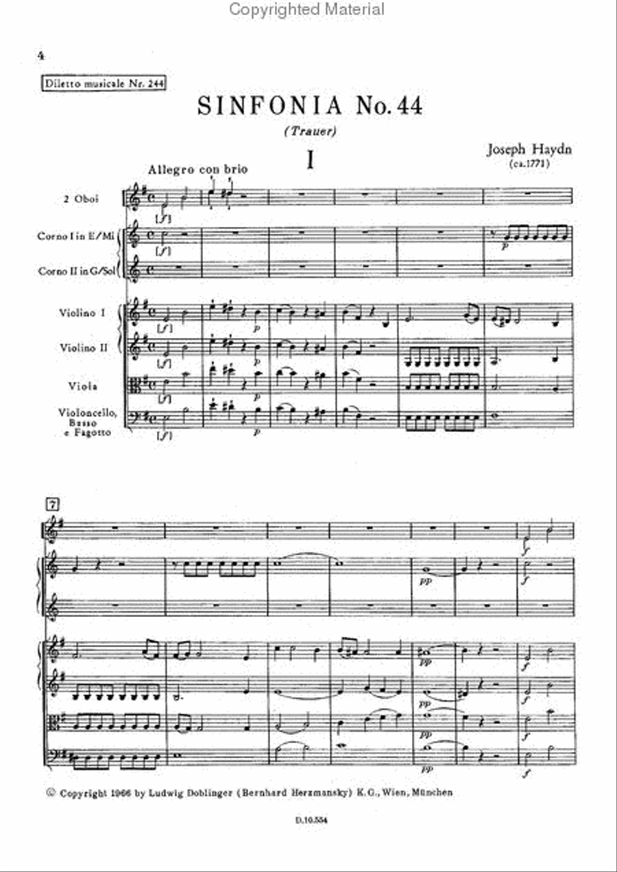 Sinfonia Nr. 44 e-moll (Trauersymphonie) Orchestra scores gallery preview page 2
