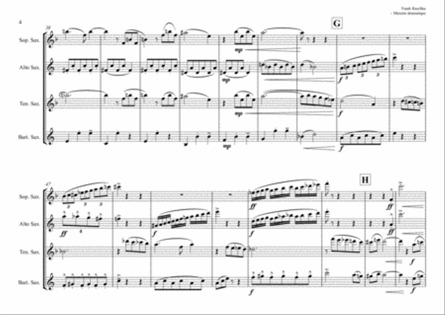 Quatre Musettes de Klein-Paris for Saxophone-Quartet (SATB) Saxophone Quartet scores gallery preview page 4