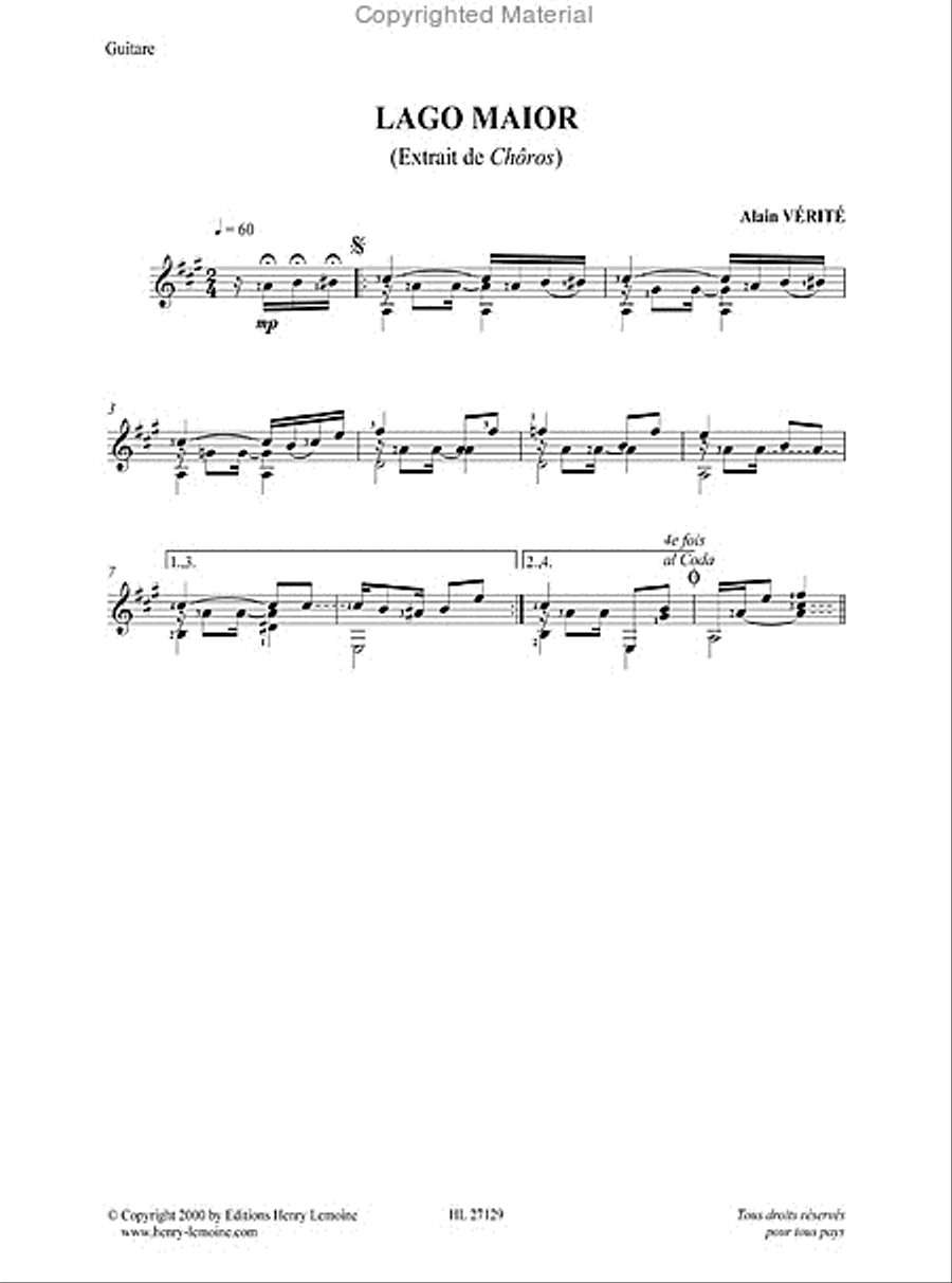 Choros Choros Acoustic Guitar scores gallery preview page 6