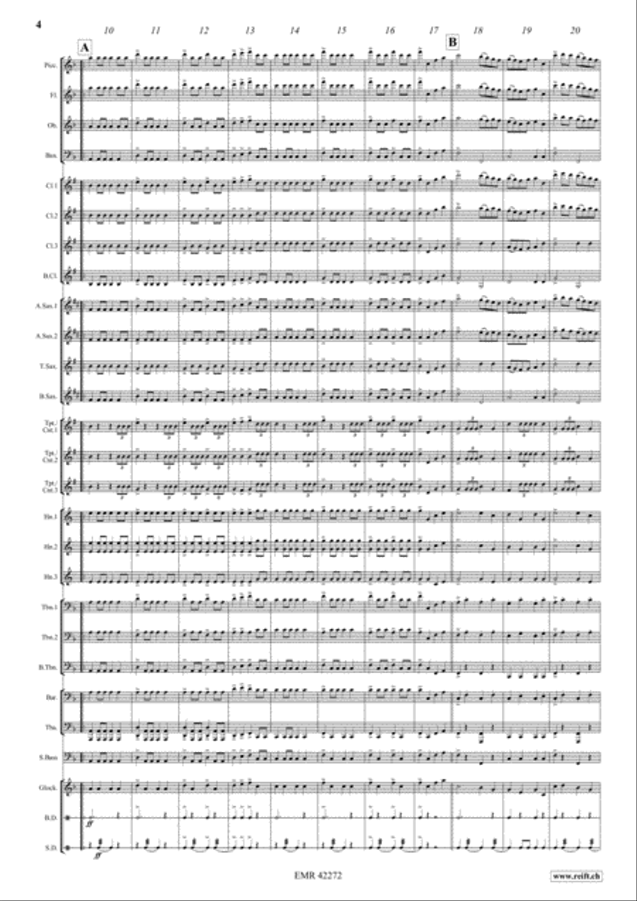 Yorckscher March Concert Band scores gallery preview page 4