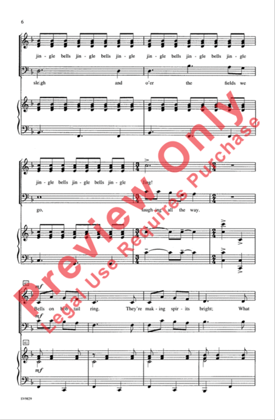 Dashing Through the Snow (A Jingle Bell Spectacular!) 3-Part scores gallery preview page 6