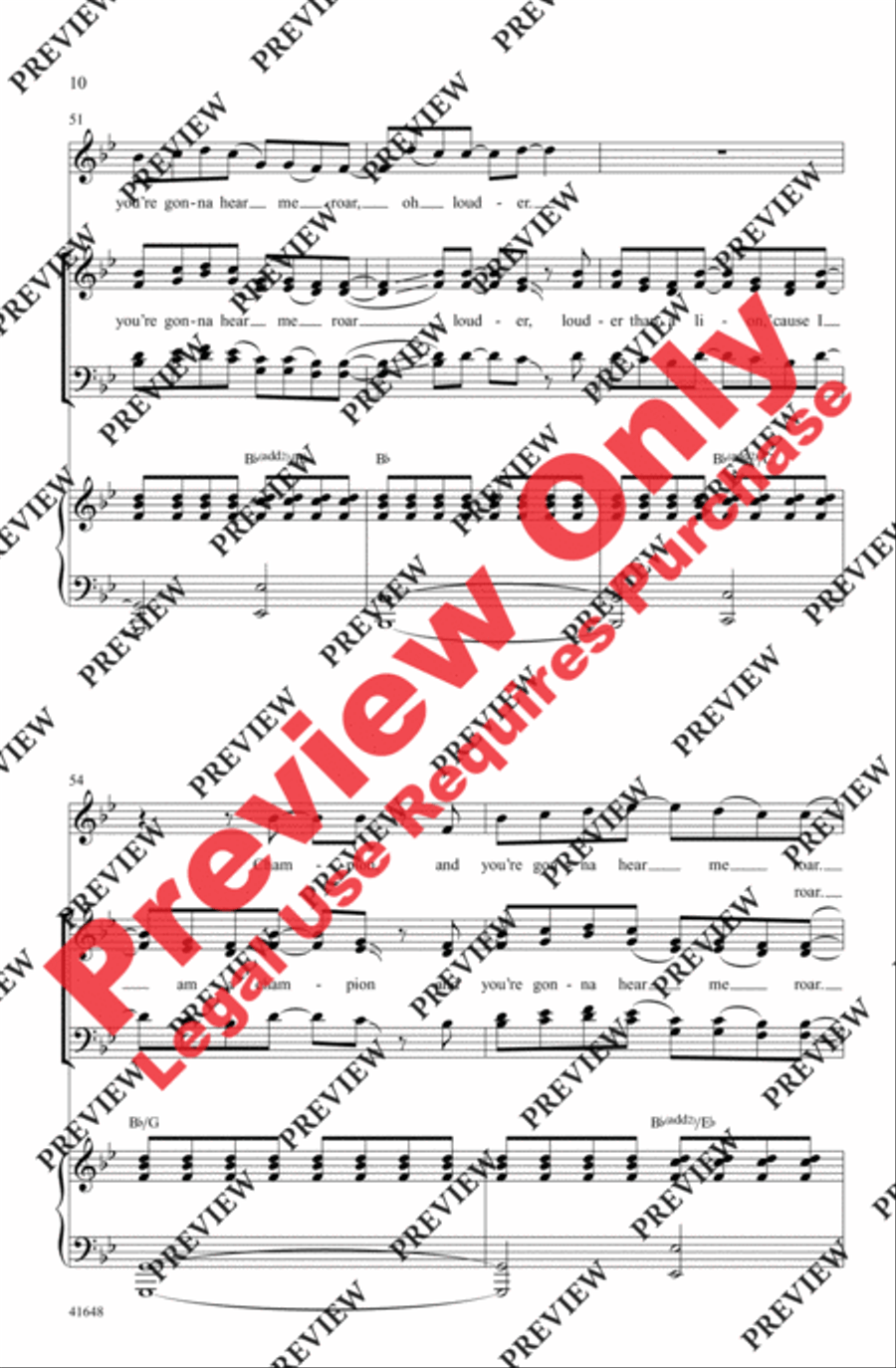 Roar - SoundTrax CD (CD only) Choir scores gallery preview page 10