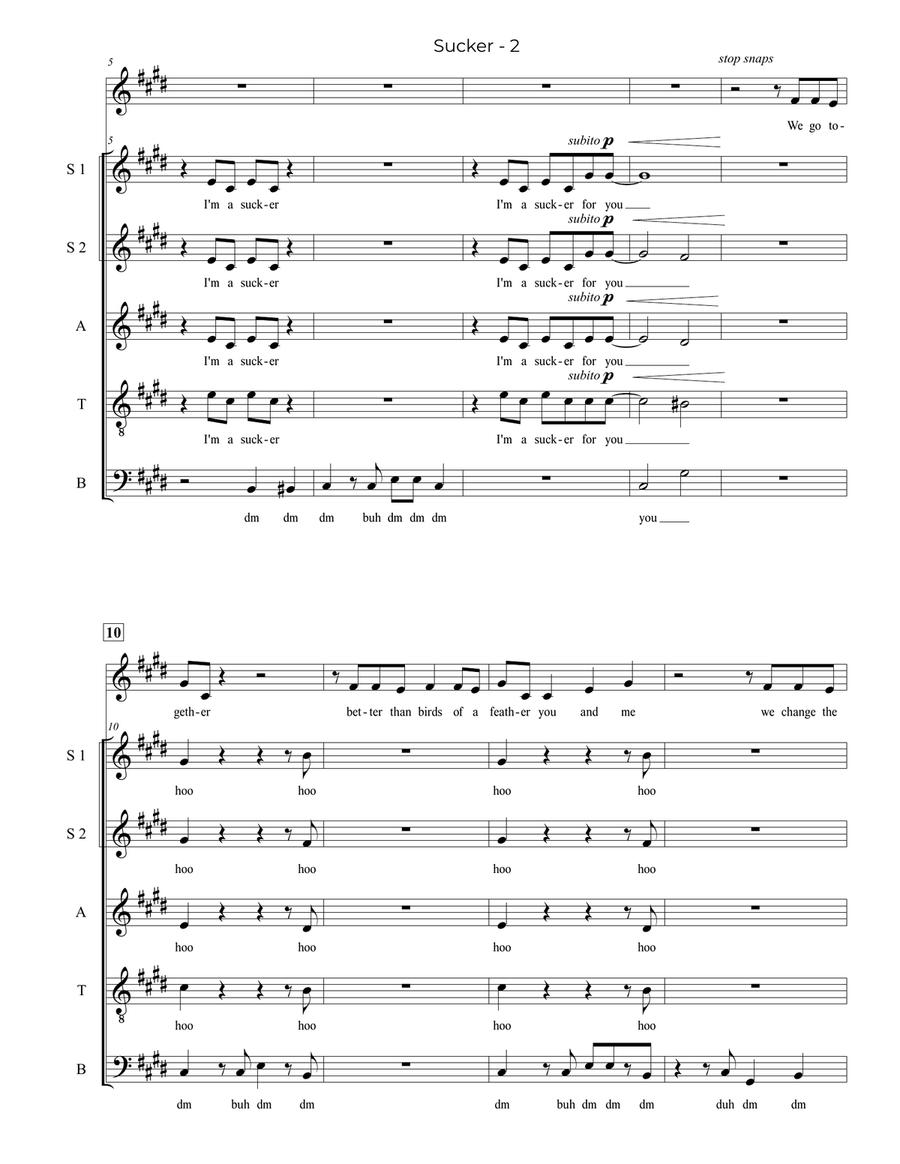Sucker 4-Part scores gallery preview page 2