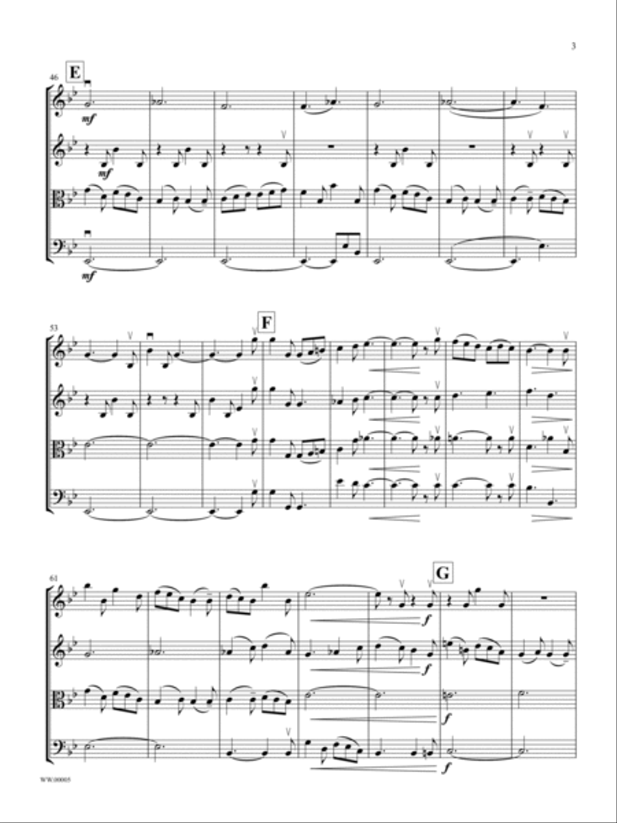 It Came Upon a Midnight Clear String Quartet scores gallery preview page 3