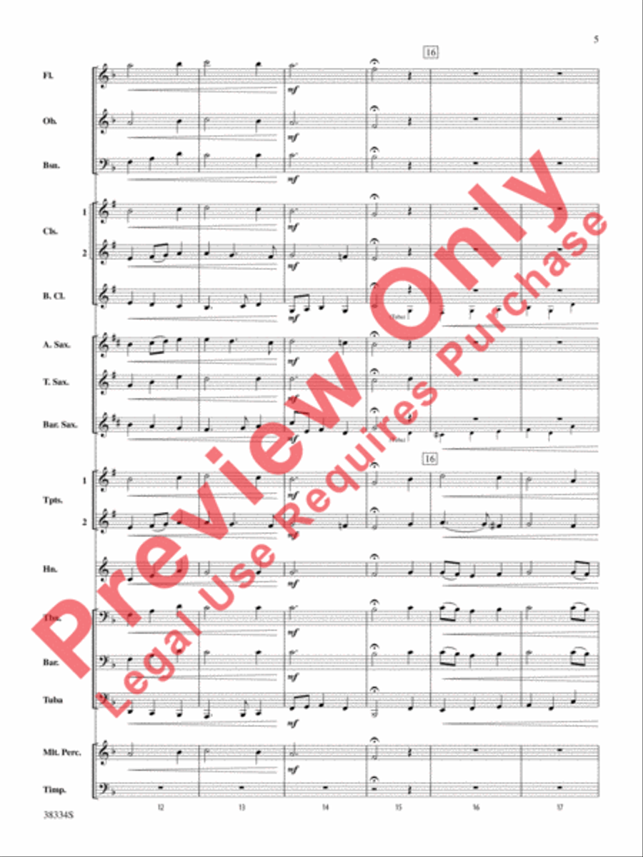 Chorale and Fugue Chorale and Fugue Concert Band scores gallery preview page 6