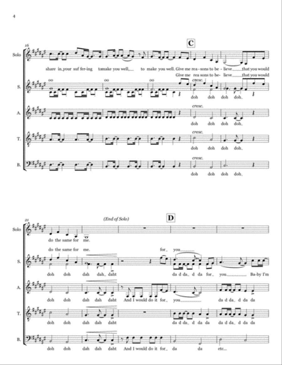 Gone, Gone, Gone 4-Part scores gallery preview page 3
