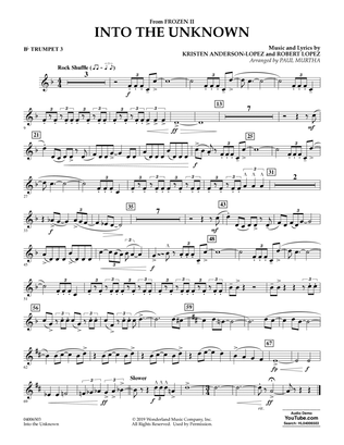 Into the Unknown (from Disney's Frozen 2) (arr. Paul Murtha) - Bb Trumpet 3