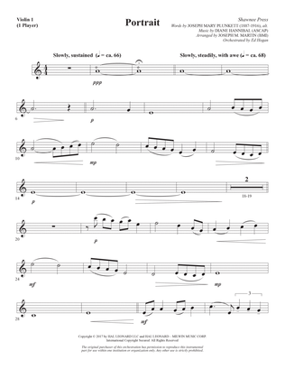 Portrait (Large Ensemble) (arr. Joseph M. Martin) - Solo Violin 1
