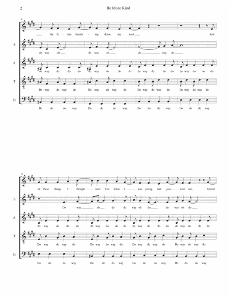 Be More Kind A Cappella scores gallery preview page 3