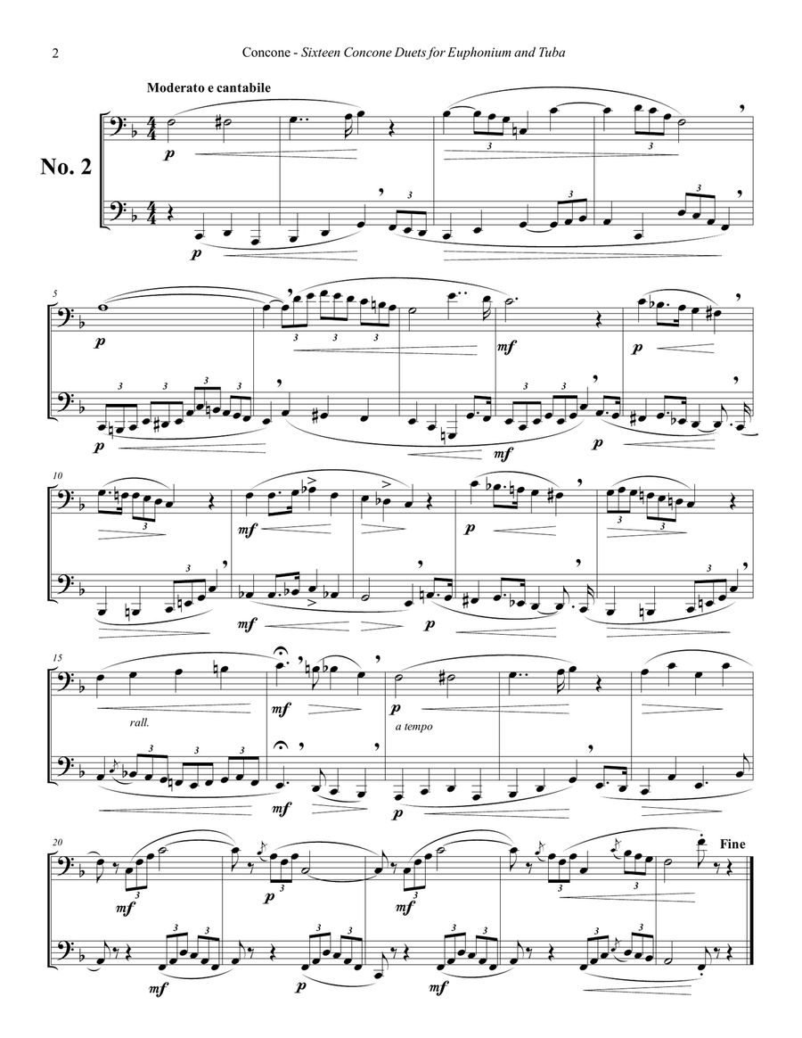 Sixteen Duets from selected Vocalises for Euphonium & Tuba volume 1 Euphonium scores gallery preview page 4