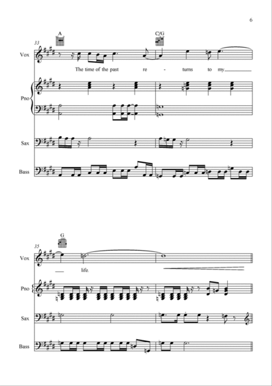 Darkness Piano, Vocal, Guitar scores gallery preview page 6
