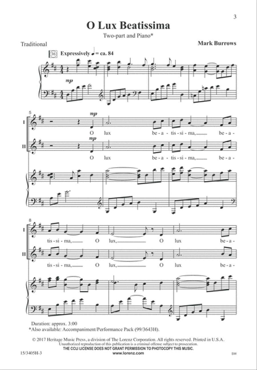O Lux Beatissima O Lux Beatissima 2-Part scores gallery preview page 3