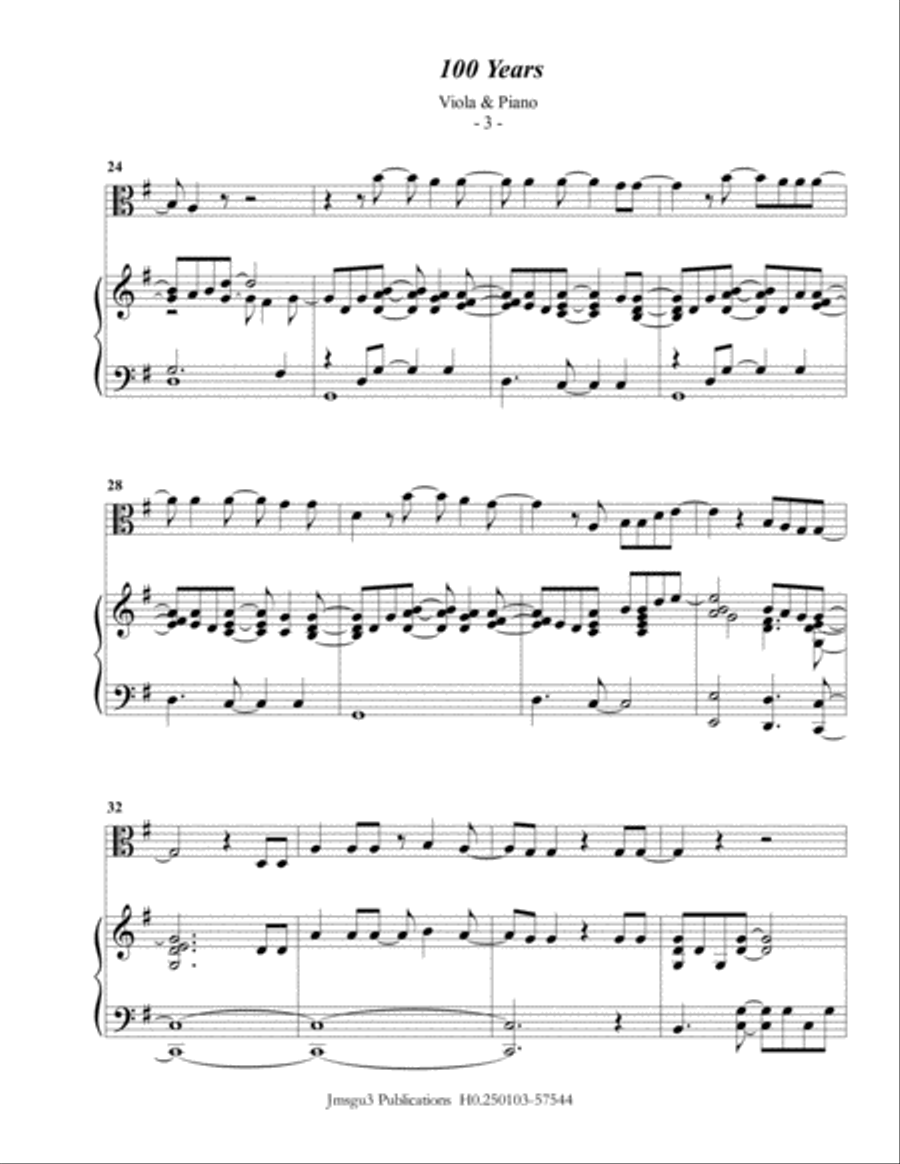 100 Years Viola scores gallery preview page 3