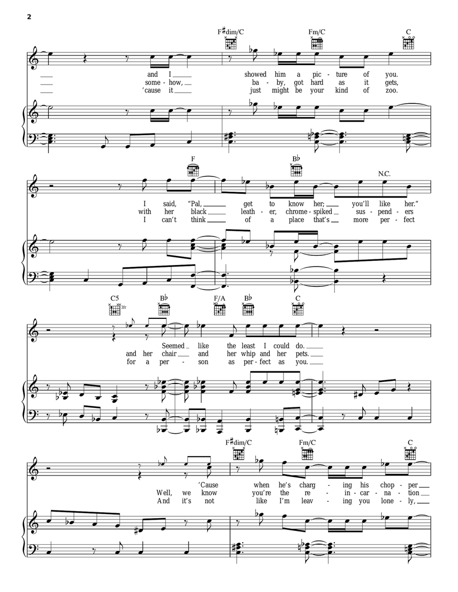 Hell In A Bucket Piano, Vocal, Guitar scores gallery preview page 2