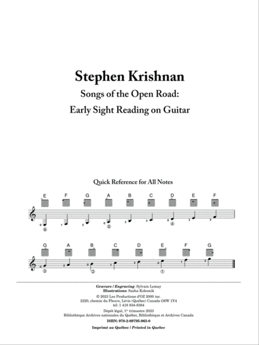 Songs of the Open Road: Early sight reading Classical Guitar scores gallery preview page 2