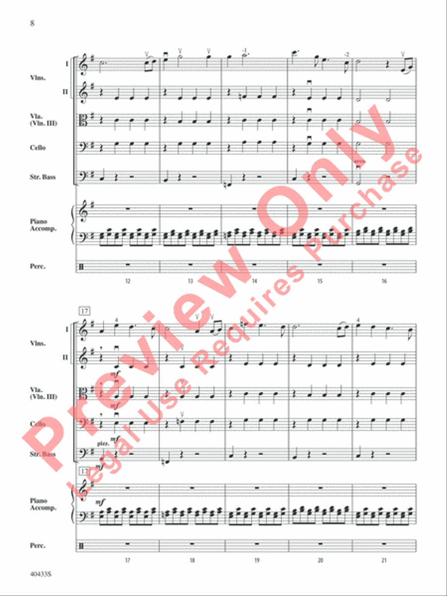 The Hobbit: An Unexpected Journey, Selections from String Orchestra scores gallery preview page 9
