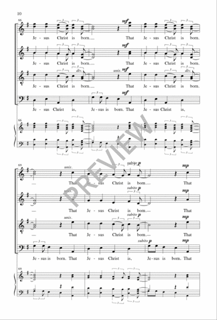 Go Tell It on the Mountain Divisi scores gallery preview page 11